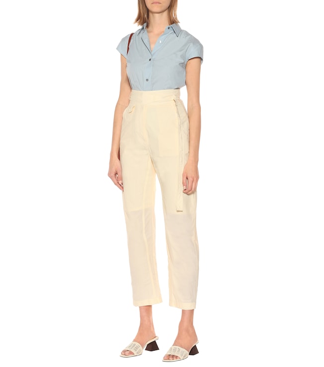 LOW CLASSIC High-rise straight cotton pants