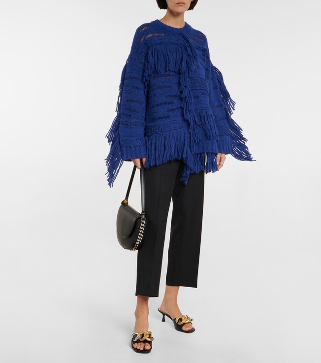 Stella McCartney Fringed alpaca wool-blend sweater