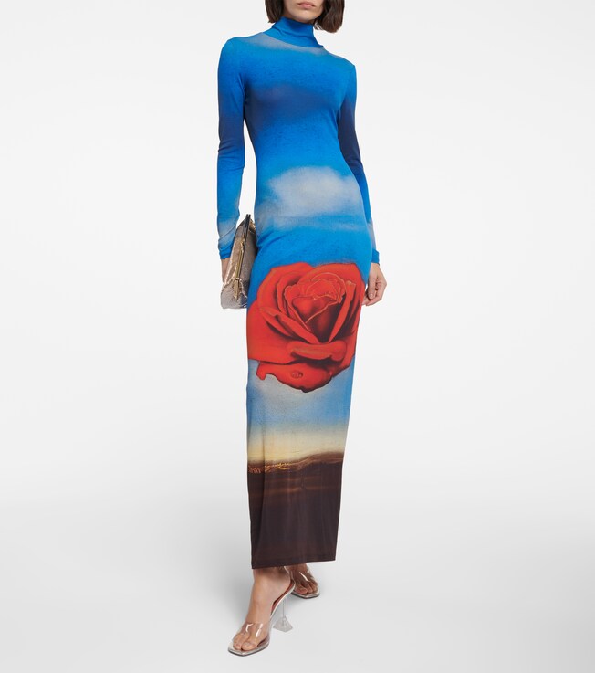 Bedrucktes Maxikleid aus Jersey | Rabanne