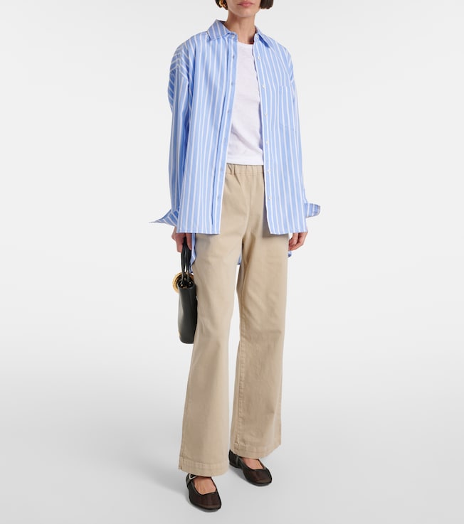 Velvet Naya cotton-blend twill straight pants