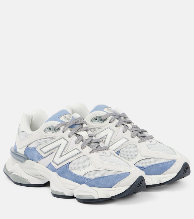 New Balance 9060 suede-trimmed sneakers