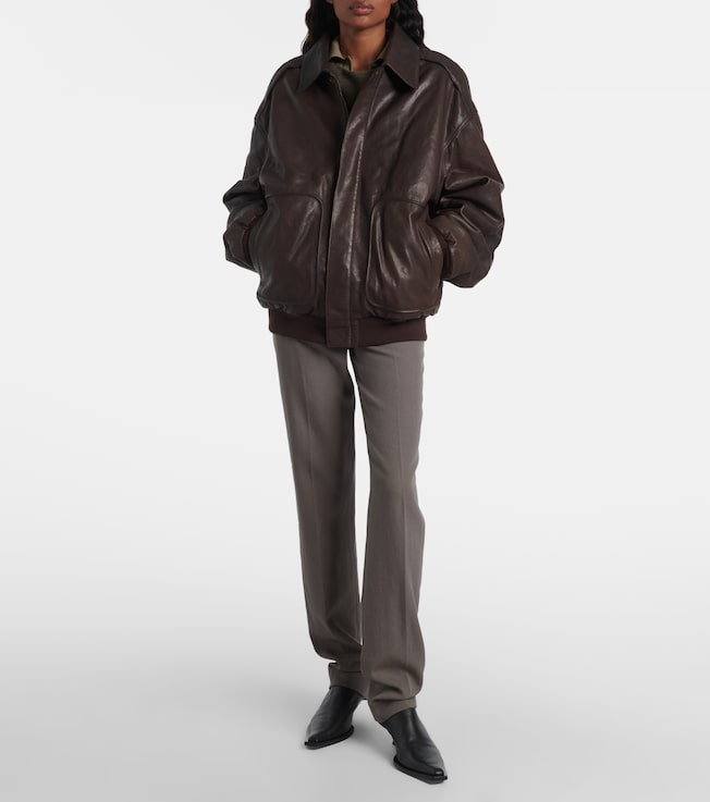 Calvin Klein Collection Johnson leather bomber jacket