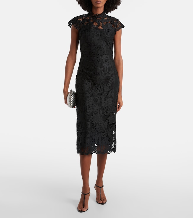 Staud Rosaline guipure lace cocktail dress