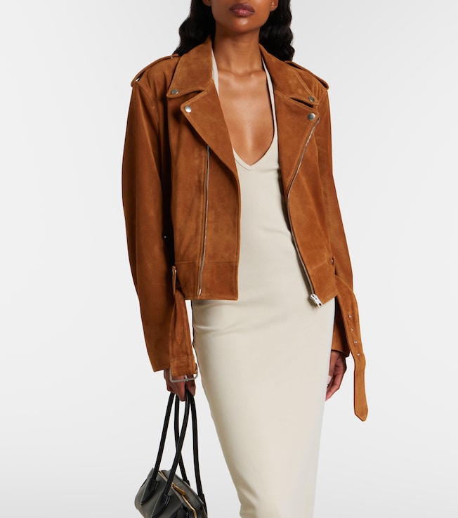 Nili Lotan Evel suede biker jacket