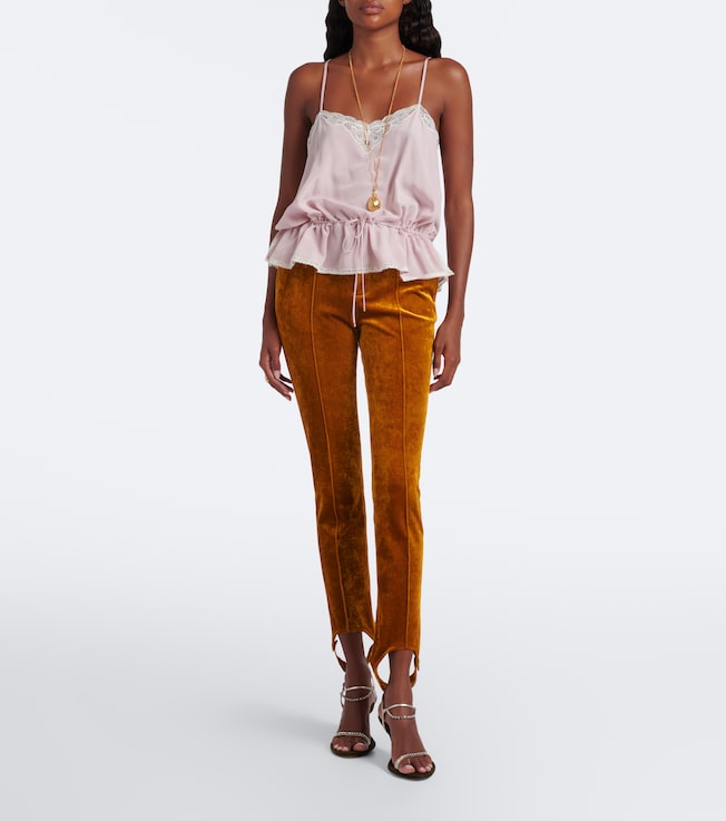Chloé Velvet stirrup pants