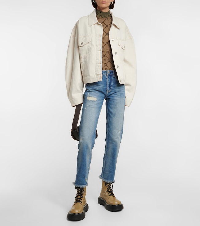 AG Jeans Ex Boyfriend mid-rise cropped jeans