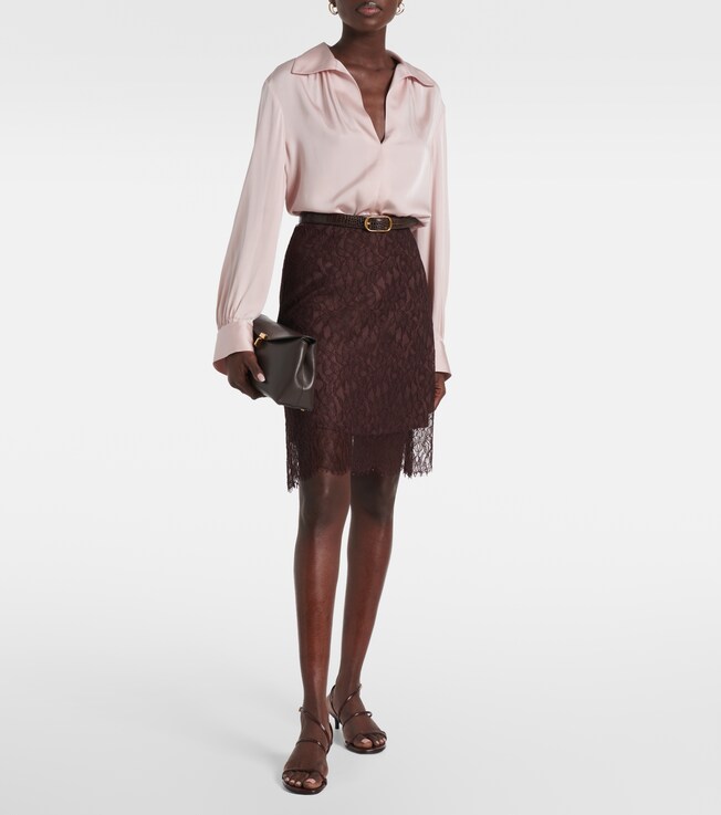 Vince Lace midi skirt