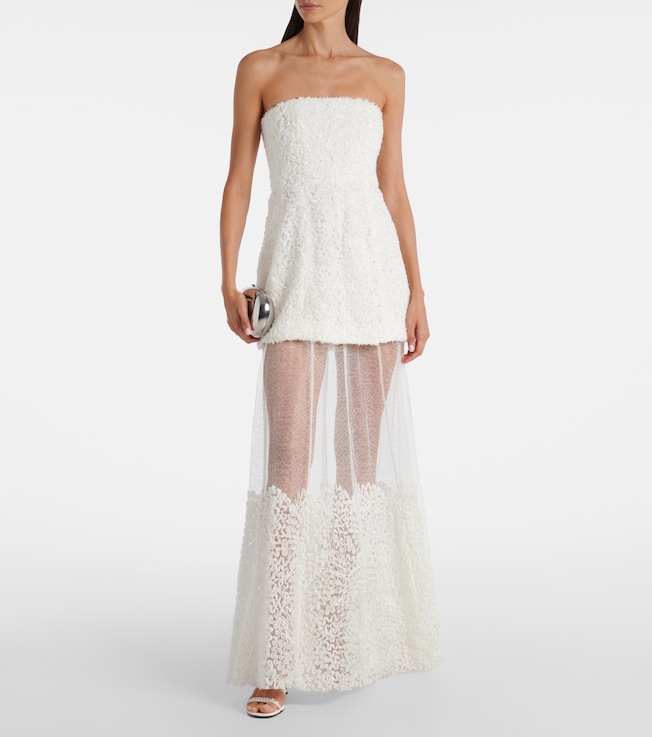 SIMKHAI Marella chiffon bustier dress