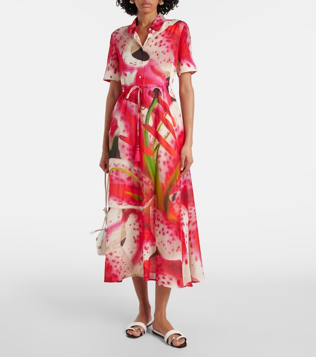 Tory Burch Printed silk and cotton shirt dress