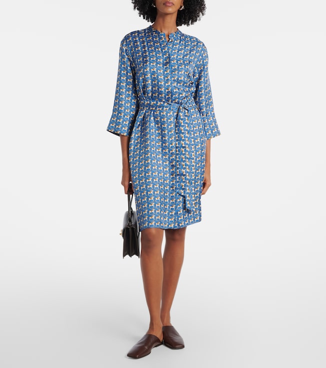 S Max Mara Printed silk twill tunic