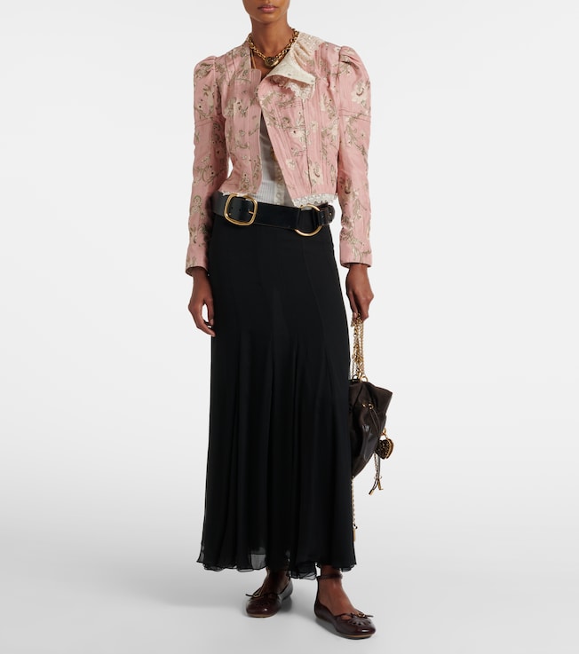 Chloé Silk-blend taffeta jacquard jacket