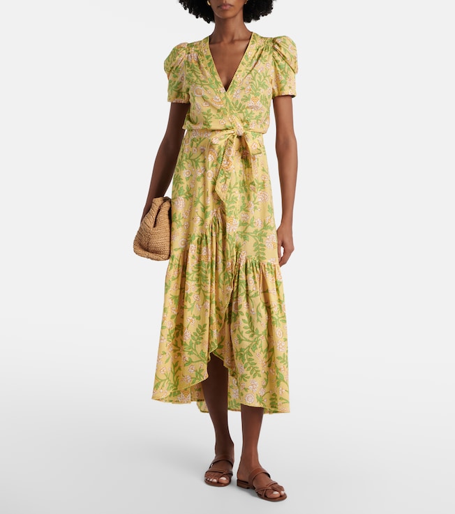 Poupette St Barth Baba floral cotton wrap dress