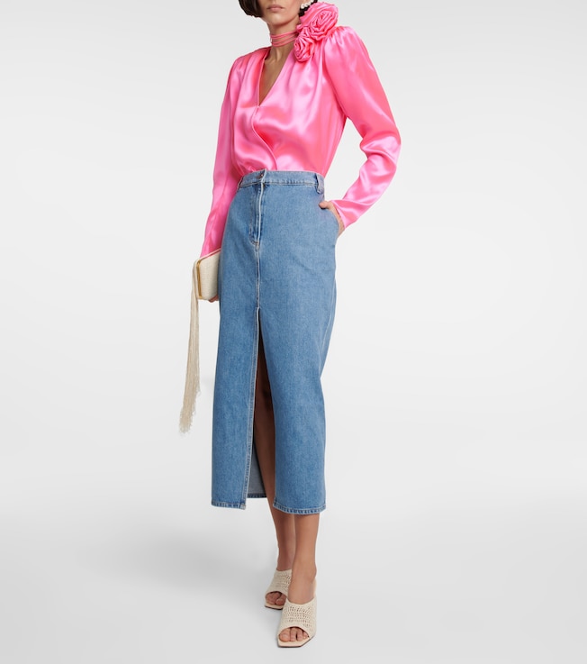 Magda Butrym Embellished silk blouse