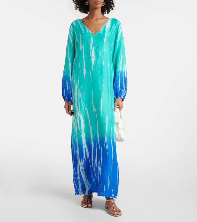 Anna Kosturova Ombré silk maxi dress