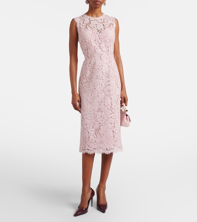 Dolce&Gabbana Cotton-blend lace cocktail dress