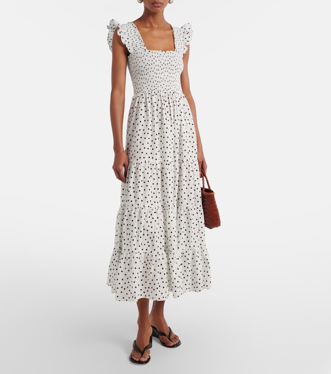 Kendall polka-dot cotton maxi dress