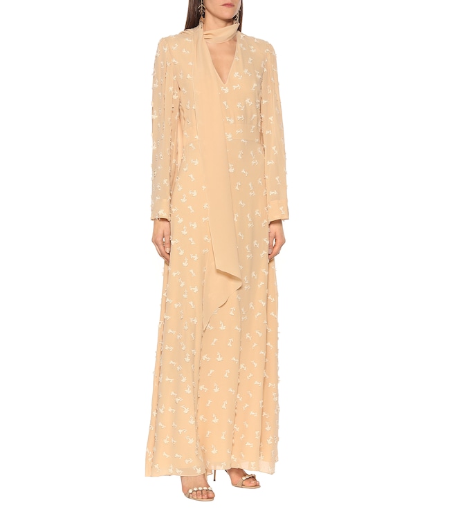 Chloé Embroidered silk maxi dress