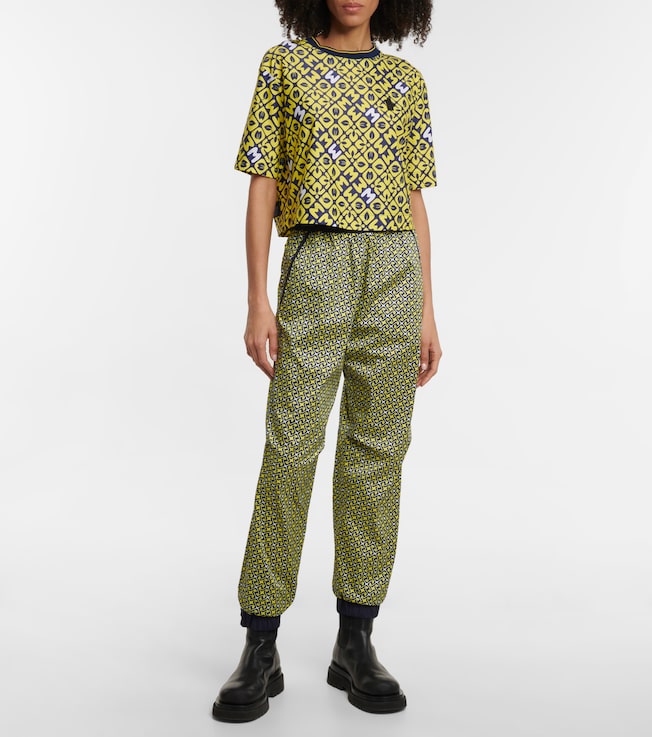 MONCLER GRENOBLE Printed cropped T-shirt