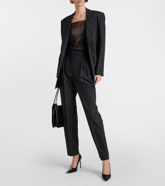 Blazé Milano Banker pinstripe wool straight pants