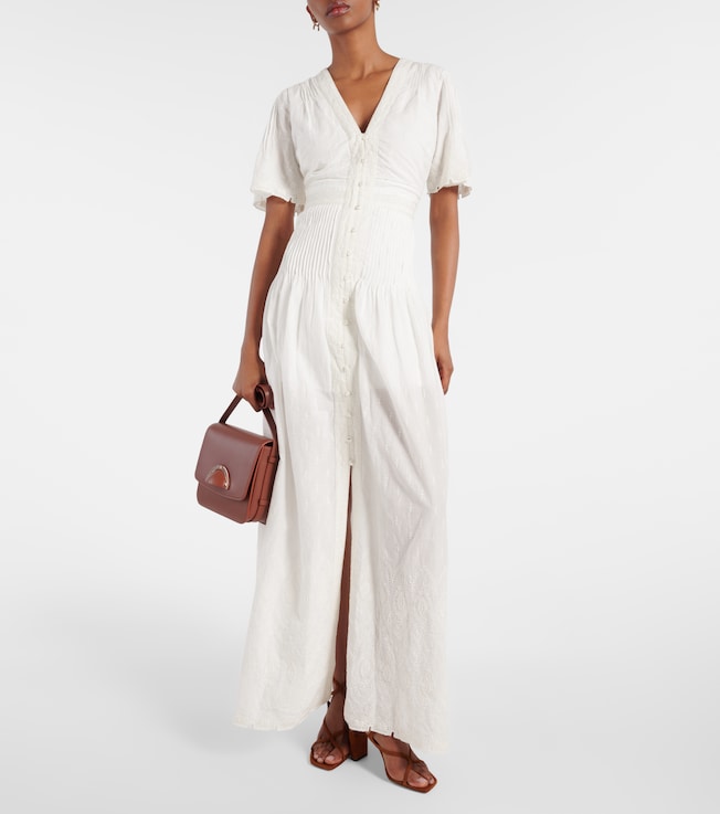 Veronica Beard Arushi embroidered cotton maxi dress