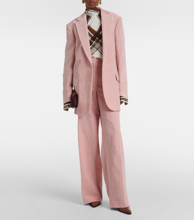 Dries Van Noten Cotton and hemp wide-leg pants