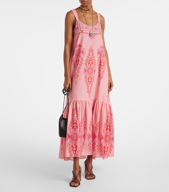Etro Printed cotton and silk maxi dress
