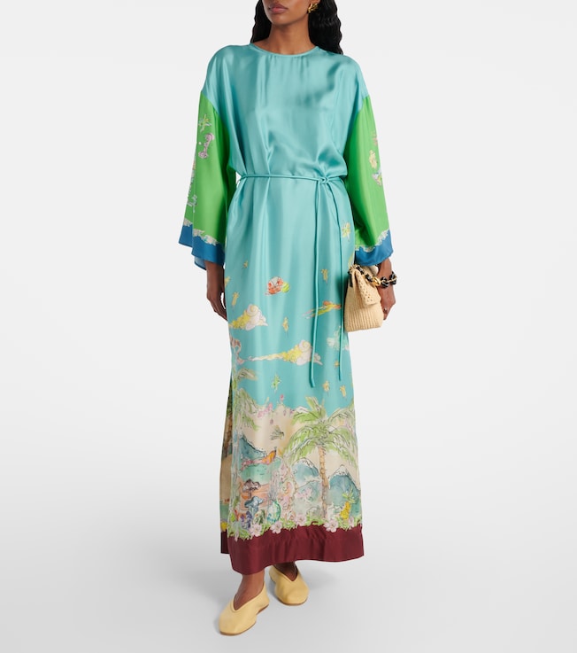 Alémais Daria printed silk maxi dress