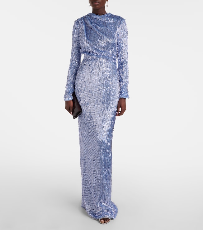 Erdem Draped embellished gown