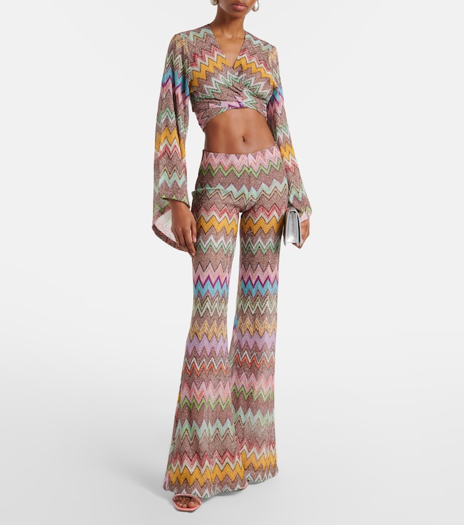 Missoni Zigzag lamé crop top