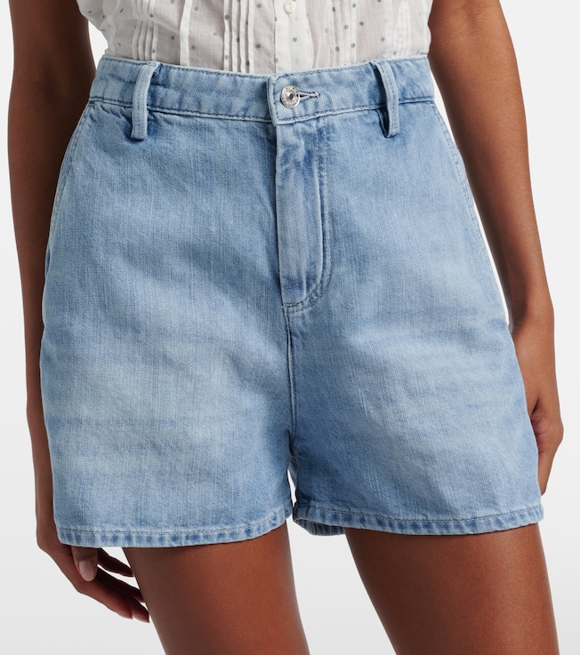 7 For All Mankind 7 For All Mankind Cotton and linen denim shorts