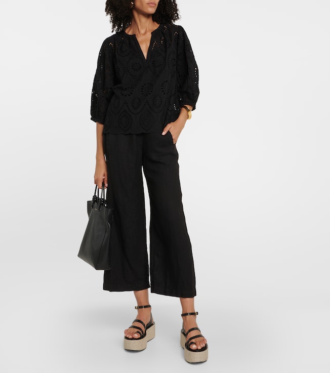 Velvet Lola linen wide-leg pants