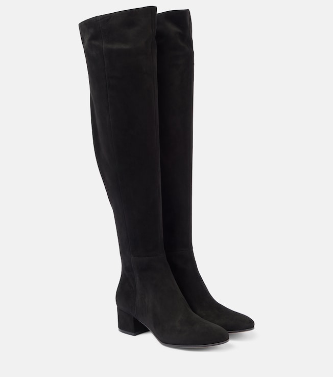 GIANVITO ROSSI Suede knee-high boots