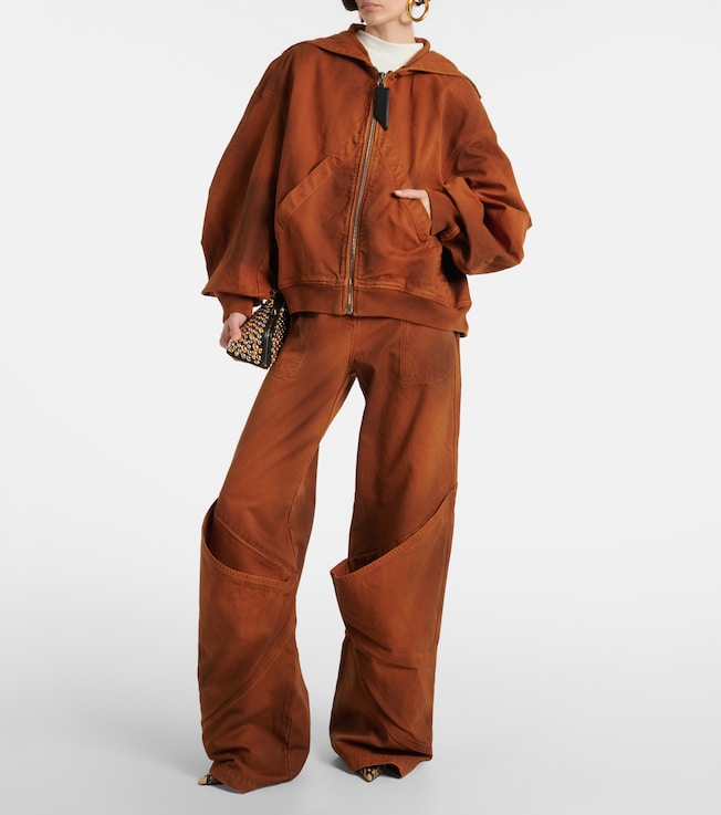 THE ATTICO Dégradé cotton zip-up hoodie