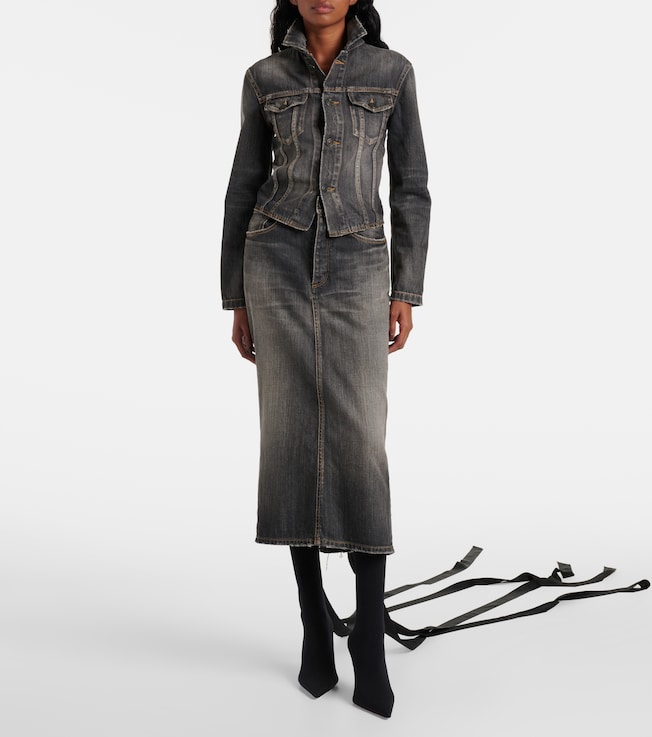 Rick Owens - DRKSHDW cropped denim shirt jacket | Plush