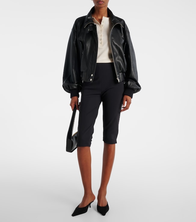 NOUR HAMMOUR Briar leather bomber jacket