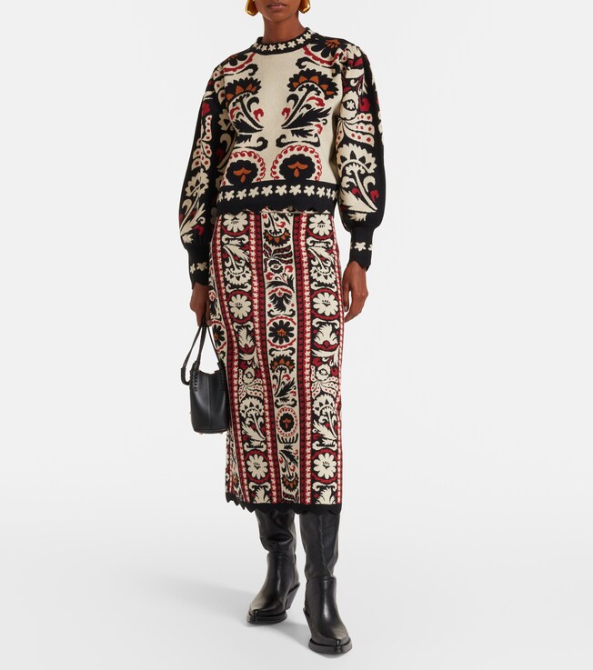 FARM Rio Tapestry Stripes jacquard sweater