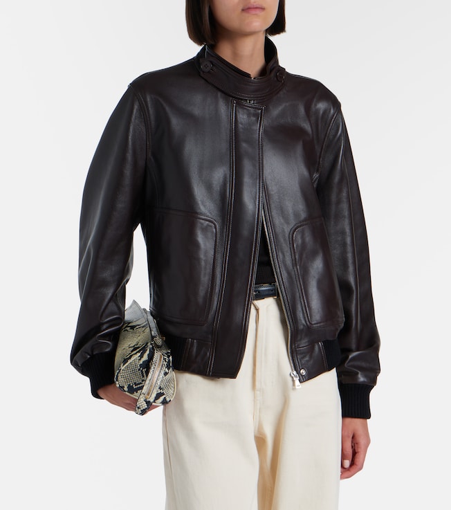 NOUR HAMMOUR Rios leather jacket