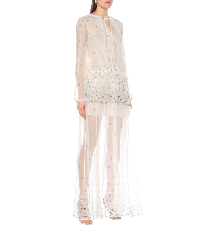 AMIRI Printed silk-chiffon maxi dress
