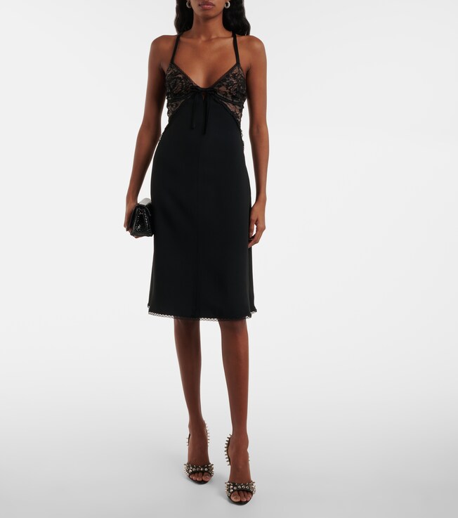 Alessandra Rich Satin slip dress