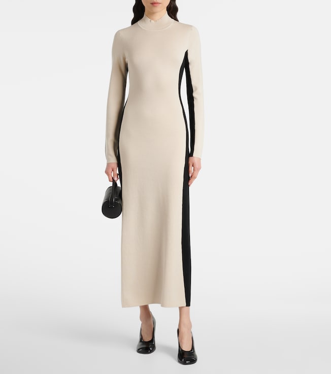 JOSEPH Knitted wool and silk maxi dress