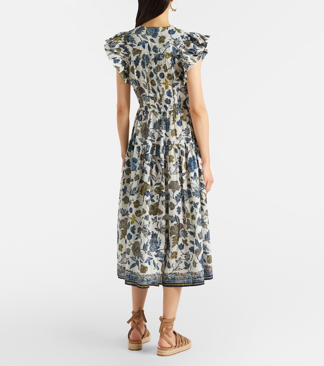  Ulla Johnson Kairi gathered cotton-blend midi dress