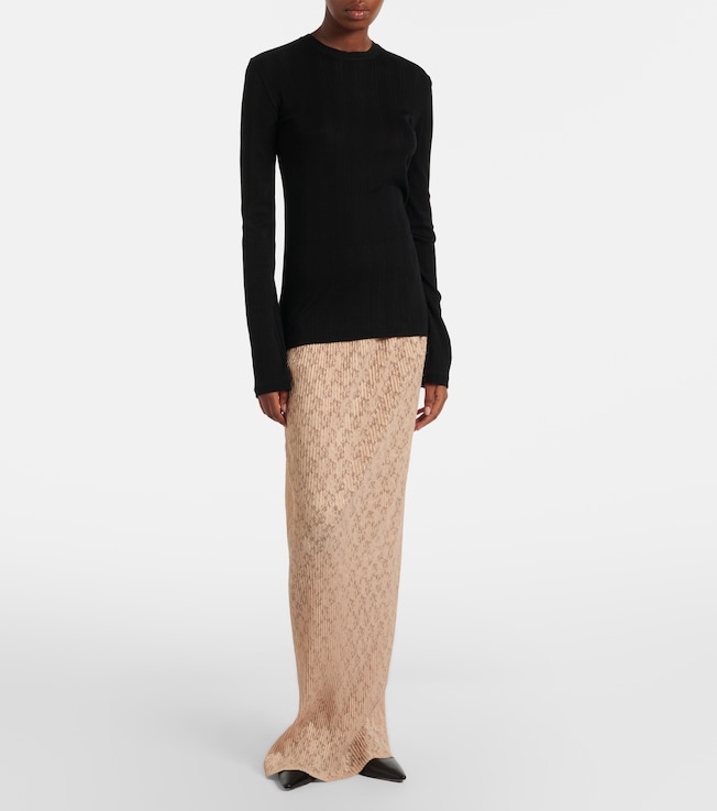 The Row Bandi ribbed-knit maxi skirt