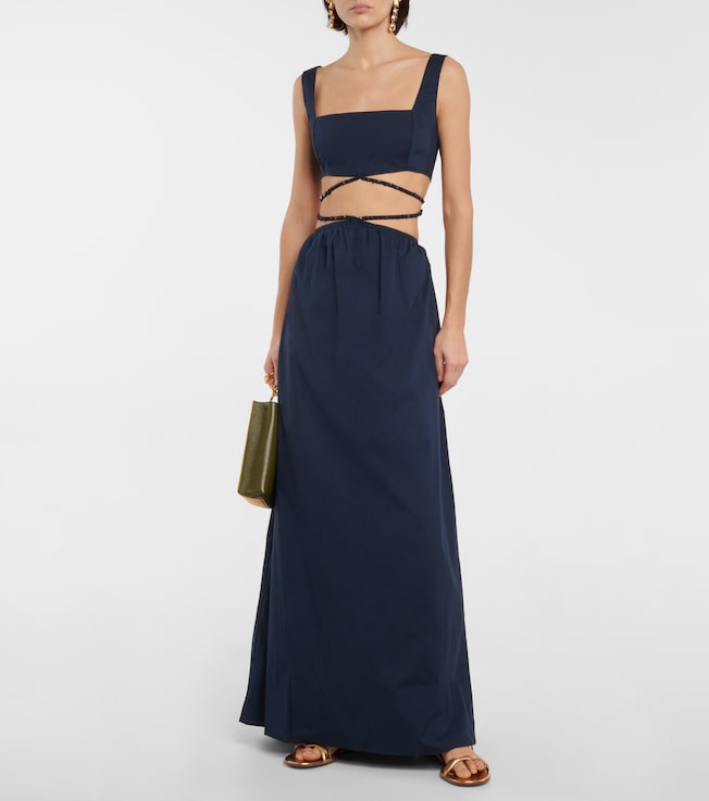 Agua by Agua Bendita Peonia cotton poplin maxi dress
