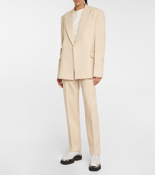 PETER DO High-rise wool-blend straight pants