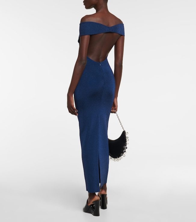 Alaïa Alaïa Off-shoulder wool-blend Lurex gown