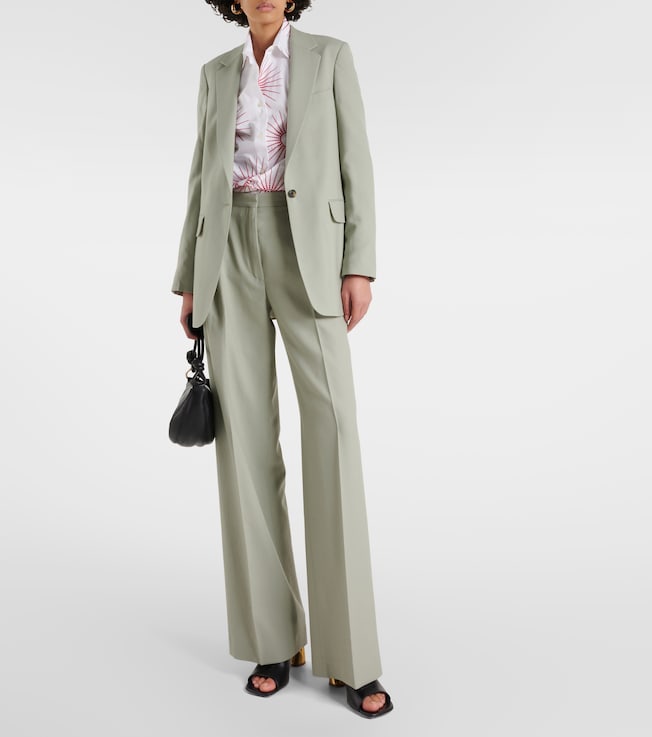 Dries Van Noten Mid-rise wool straight pants