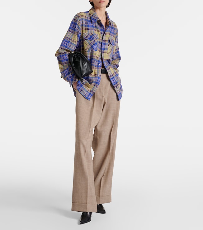 God's True Cashmere Tartan cashmere shirt