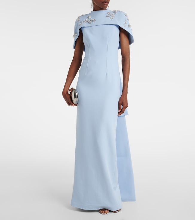 Safiyaa Embellished caped gown