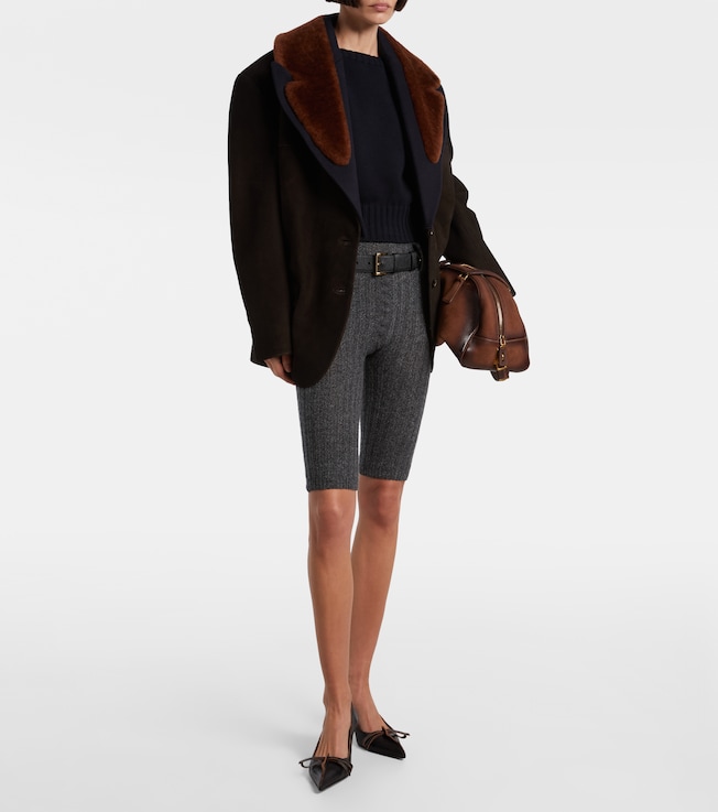 Prada Knitted wool and cashmere shorts
