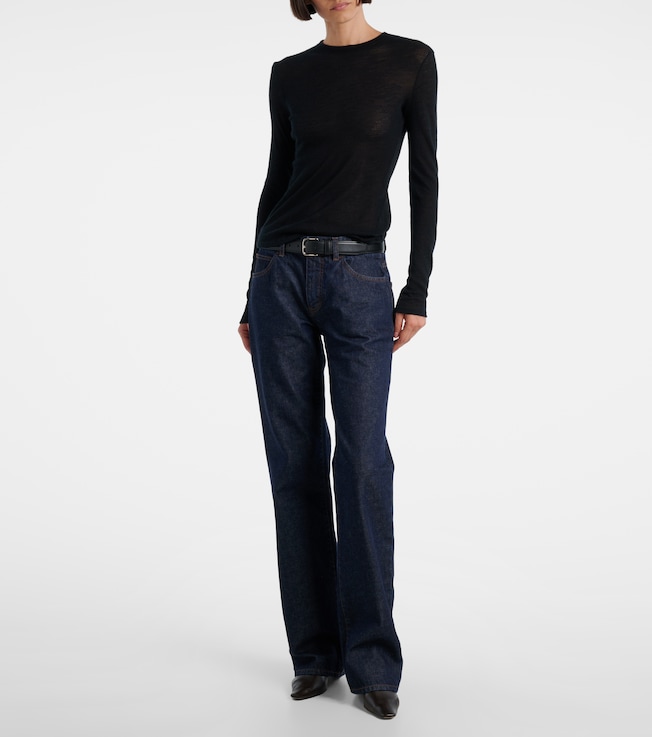 The Row Iverness knitted cashmere top